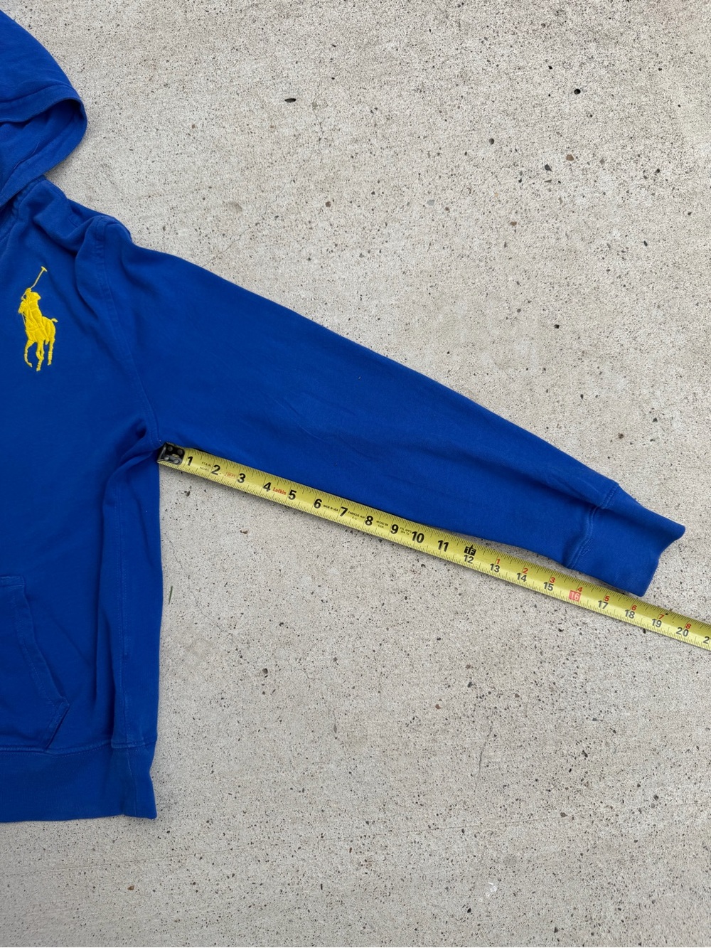 Polo Ralph Lauren Big Pony Boys Hoodie Royal Blue Full Zip Size L 14-16 - Picture 10 of 11
